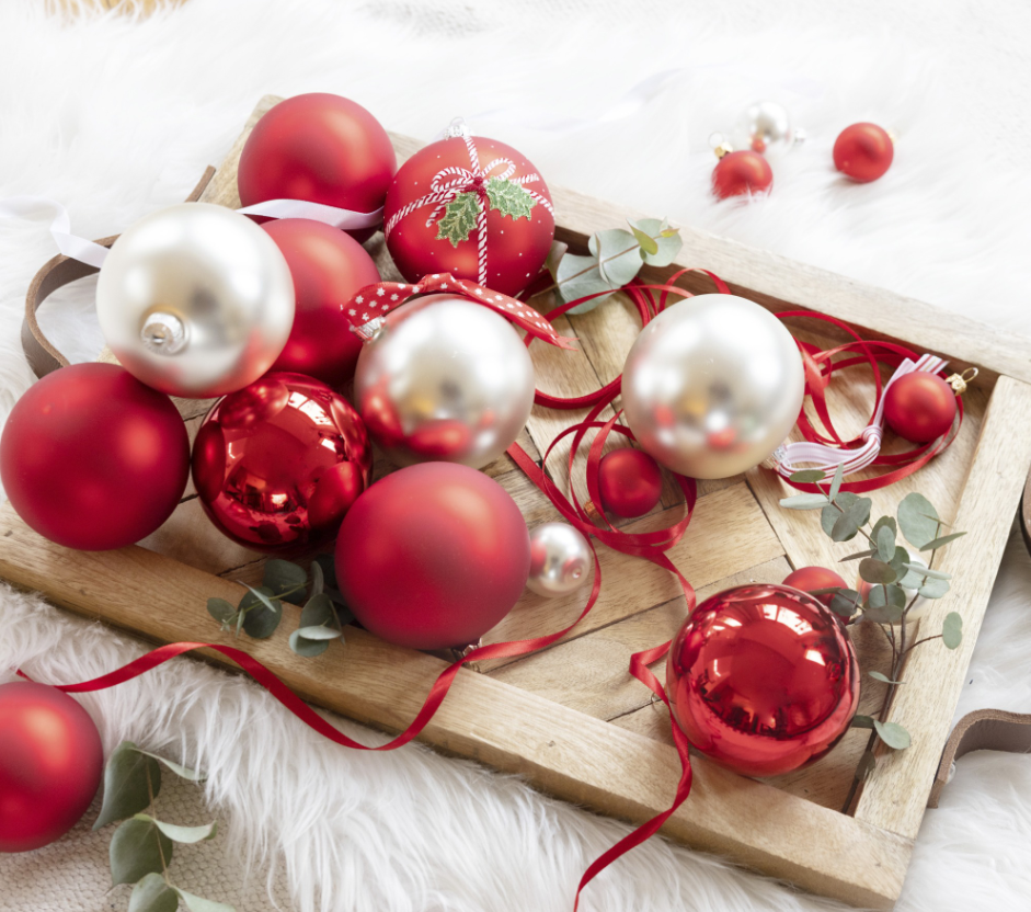 boite de 10 boule de noel rouge 2