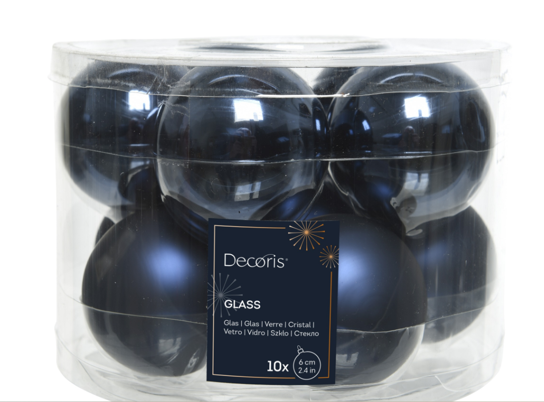 boite de 10 boule de noel bleu 1