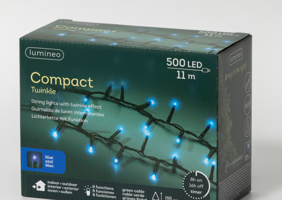 guirlande bougie led bleu 2