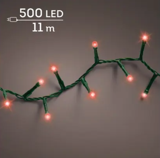 guirlande bougie led rouge 1