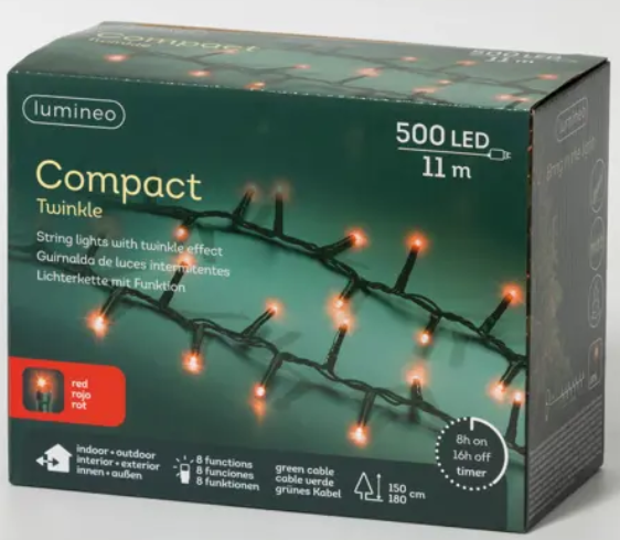 guirlande bougie led rouge 2