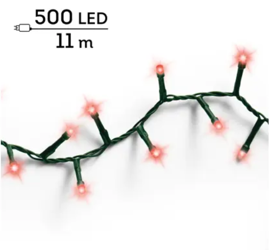 guirlande bougie led rouge 8