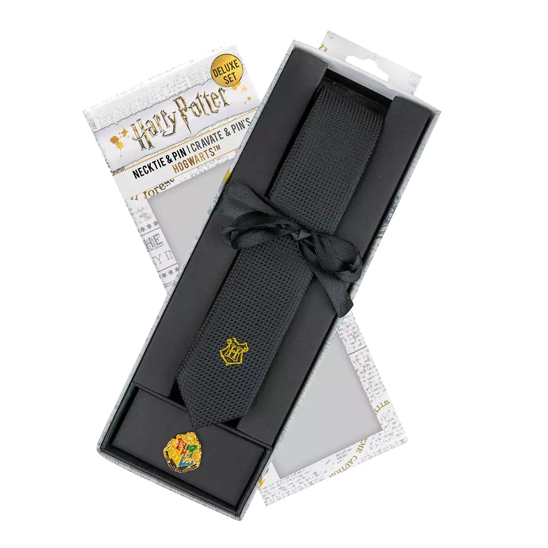 Cravate Deluxe Poudlard avec pins - Harry Potter  CR1110 2