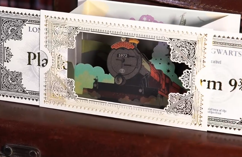 carte de note 3d poudlard express 2
