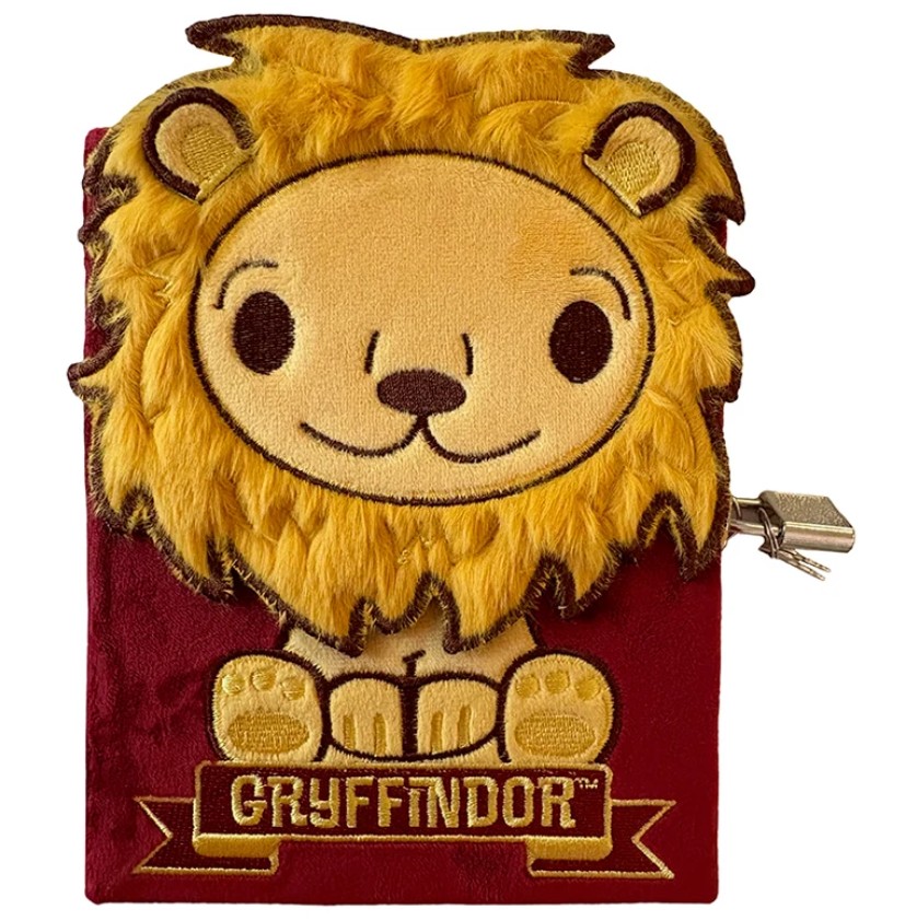 Journal intime en peluche Gryffondor avec cadenas et clé 404189 1
