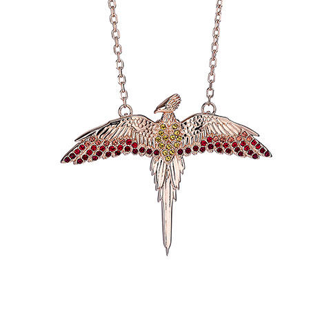 Collier Fumseck argent 925e plaqué or rose avec cristaux EHPSN113 (1)