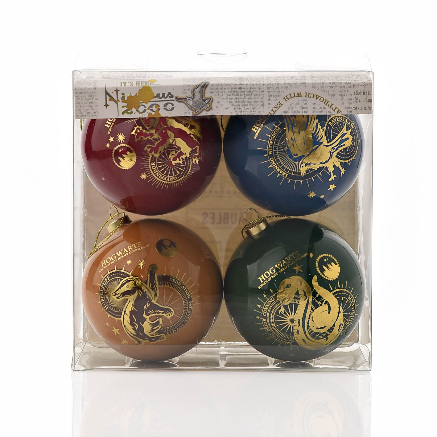 Set de 4 boules de Noël - Maisons de Noël 2
