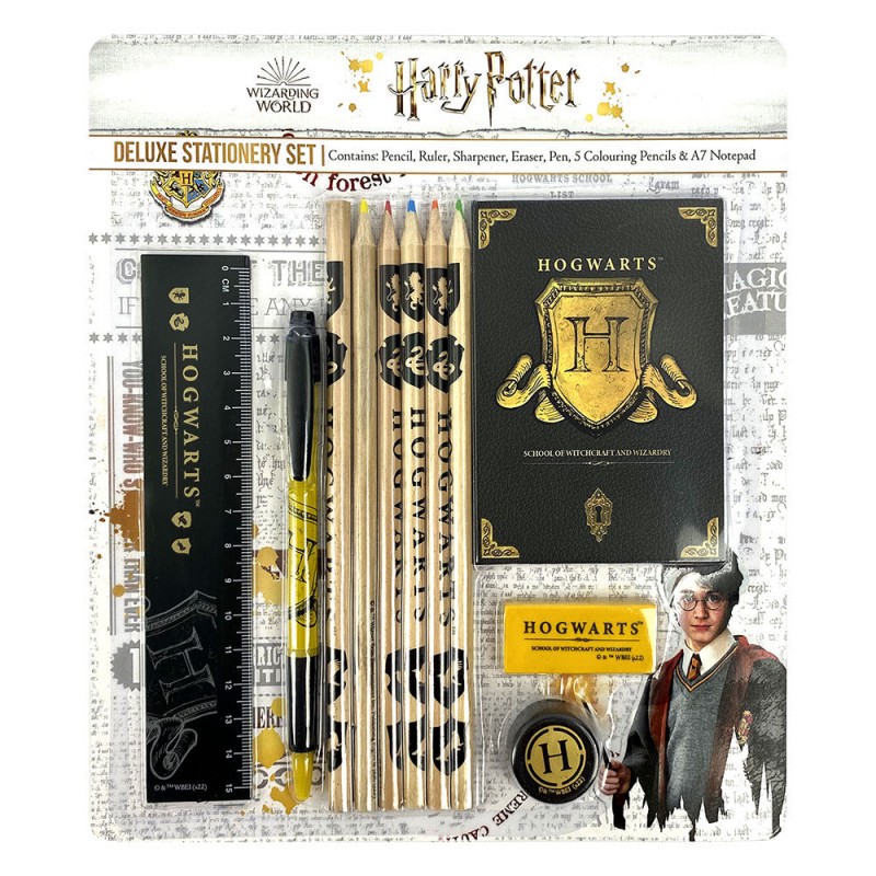Set de Papeterie Harry Potter Deluxe Poudlard Noir et Or  HP149601 1