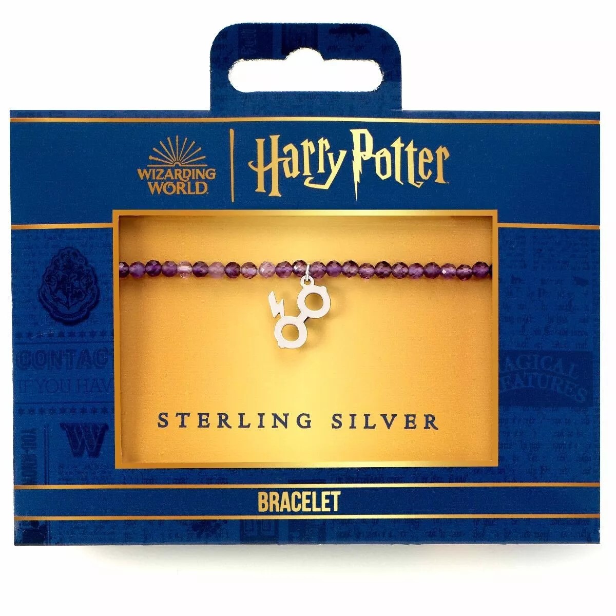 Bracelet pierre semi-précieuse - Eclair et Lunettes - Harry Potter HPCR0587(2)