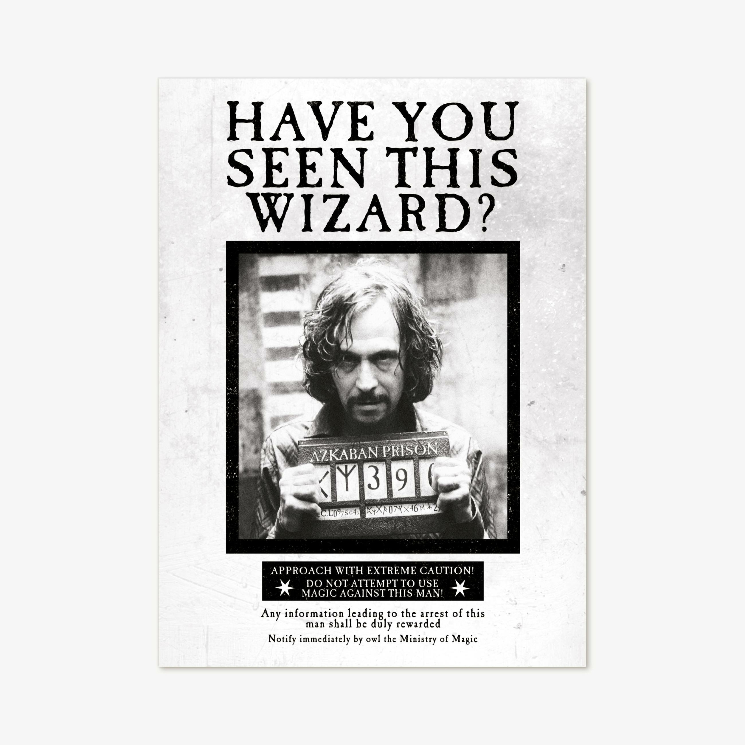 Affiche - Ministère de la Magie - Avez-vous vu ce Sorciers  - Sirius Black - MinaLima HPP12 (1)