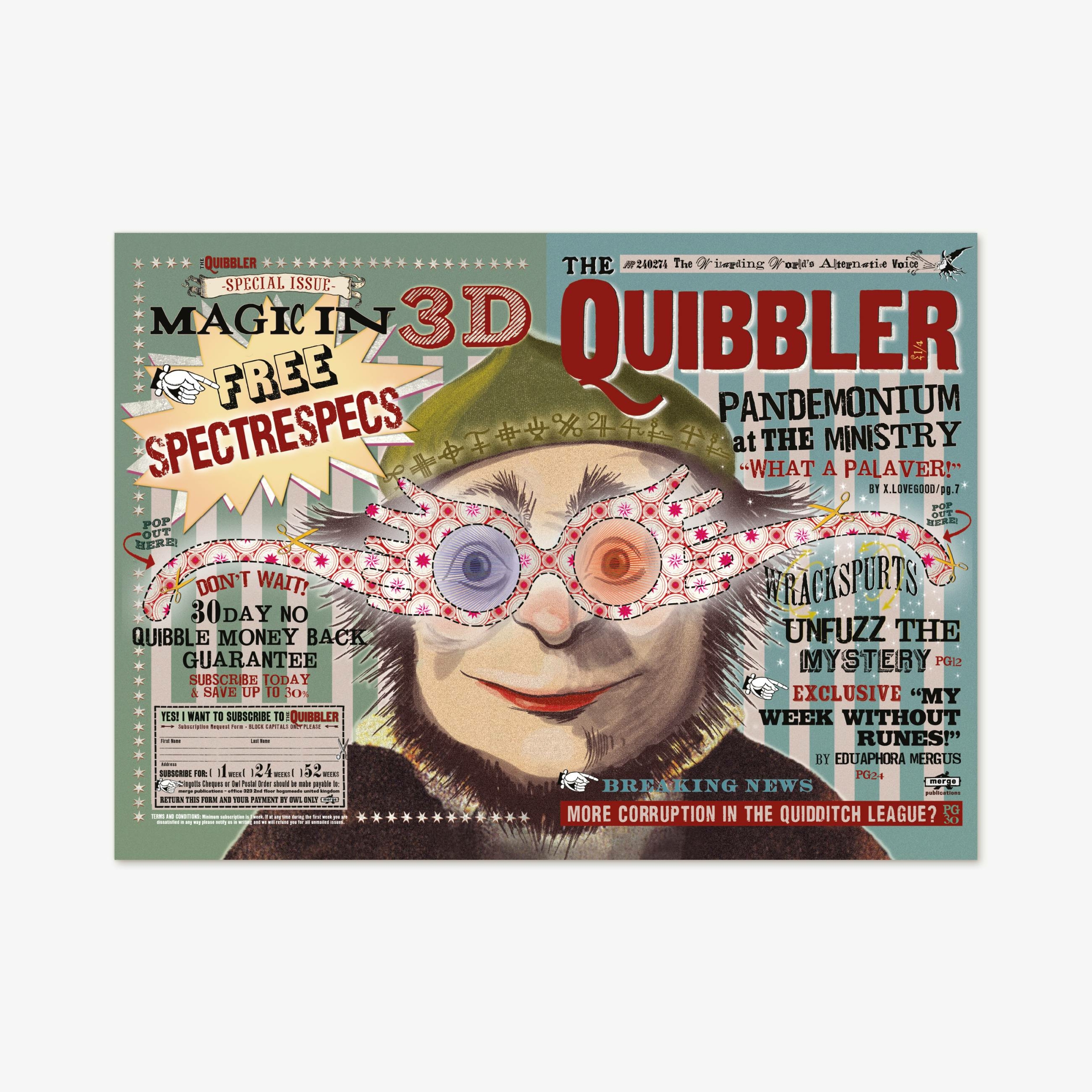 Affiche - Le Chicaneur - Lorgnospectres - MinaLima HPP21 (1)