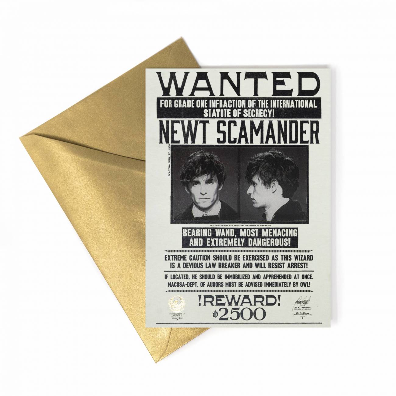 Carte Lenticulaire - Macusa - Avis de Recherche de Norbert Dragonneau - MinaLima FBCARD03 (2)