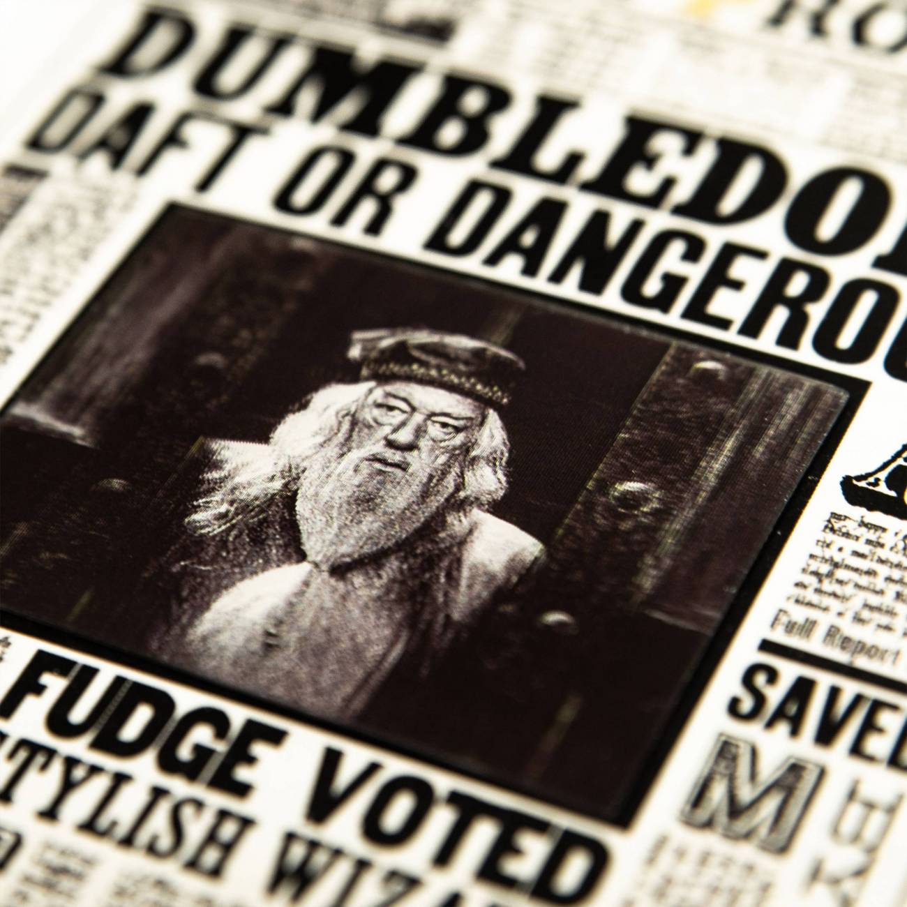 Carte Lenticulaire - La Gazette du Sorcier - Dumbledore  Idiot ou Dangereux - MinaLima HPCARD12 (2)