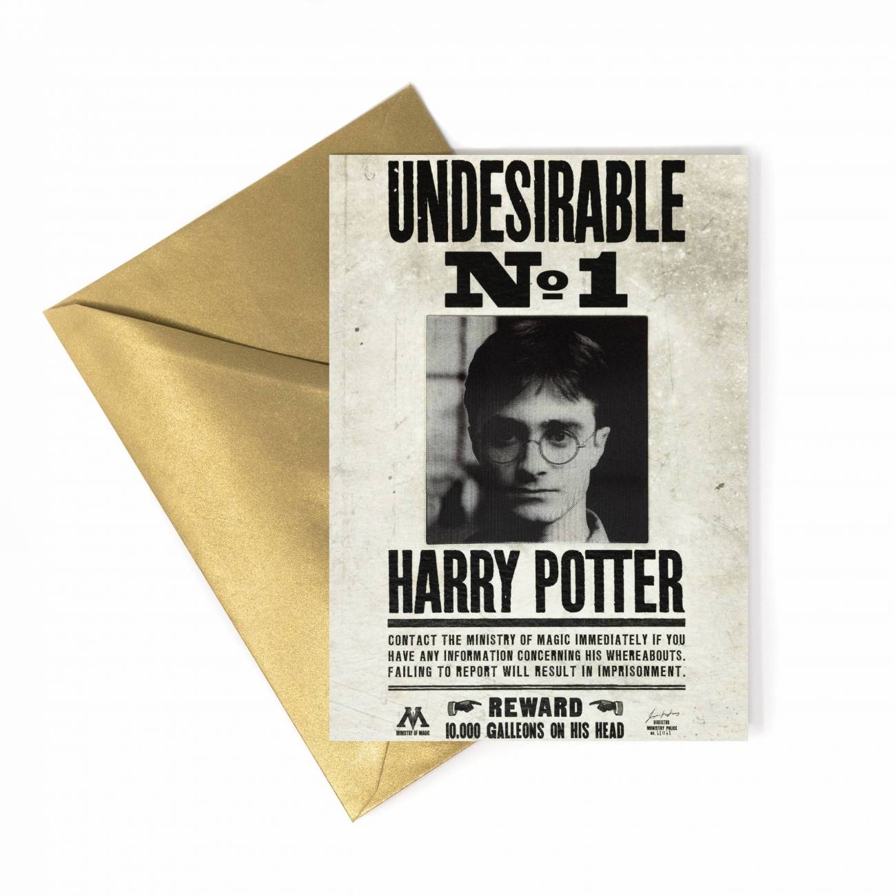Carte Lenticulaire - Ministère de La Magie - Indésirable N°1 - Harry Potter - MinaLima HPCARD15 (2)