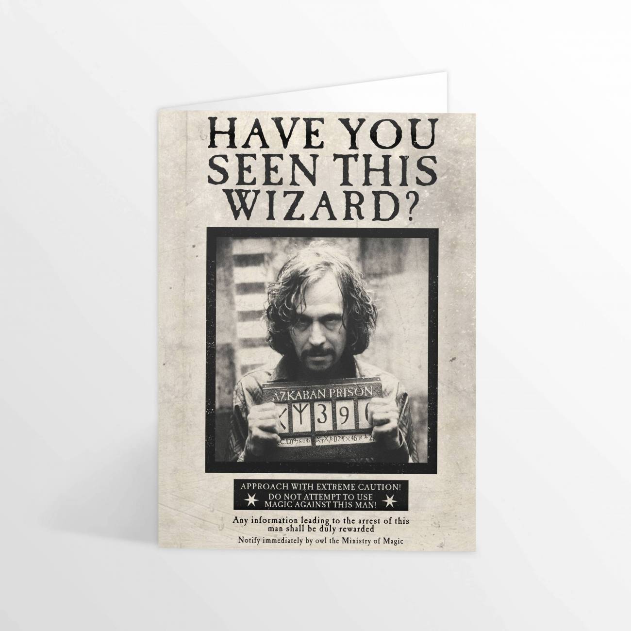 Carte Lenticulaire - Ministère de la Magie - Avez-vous vu ce sorcier  - Sirius Black - MinaLima (1)