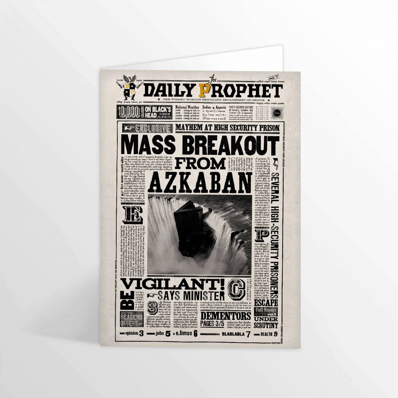 Carte Lenticulaire - La Gazette des Sorciers - Evasion Massive dAzkaban - MinaLima HPCARD32 (1)