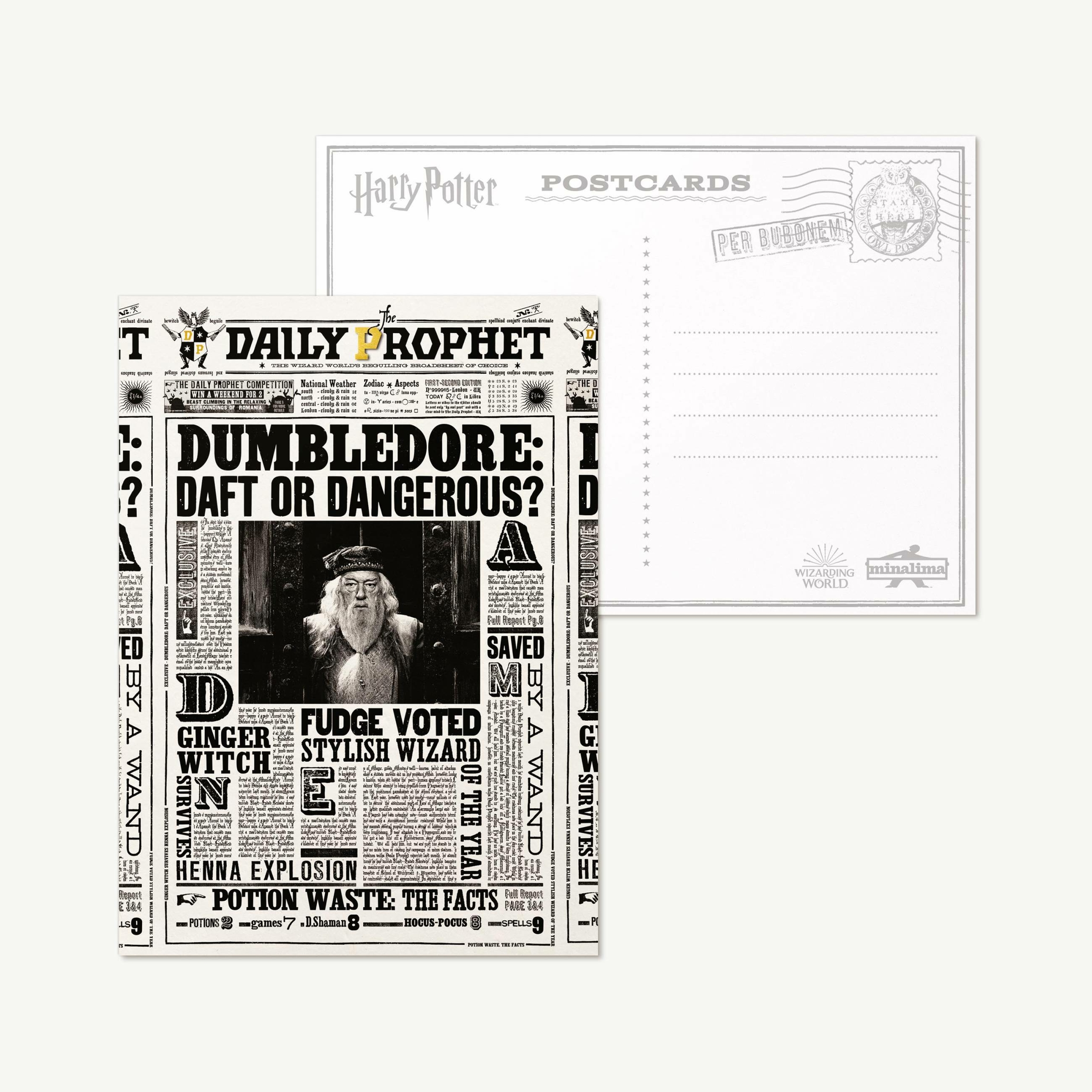 Lot de cartes postales - Premières Pages de La Gazette du Sorcier - MinaLima DPP01(3)