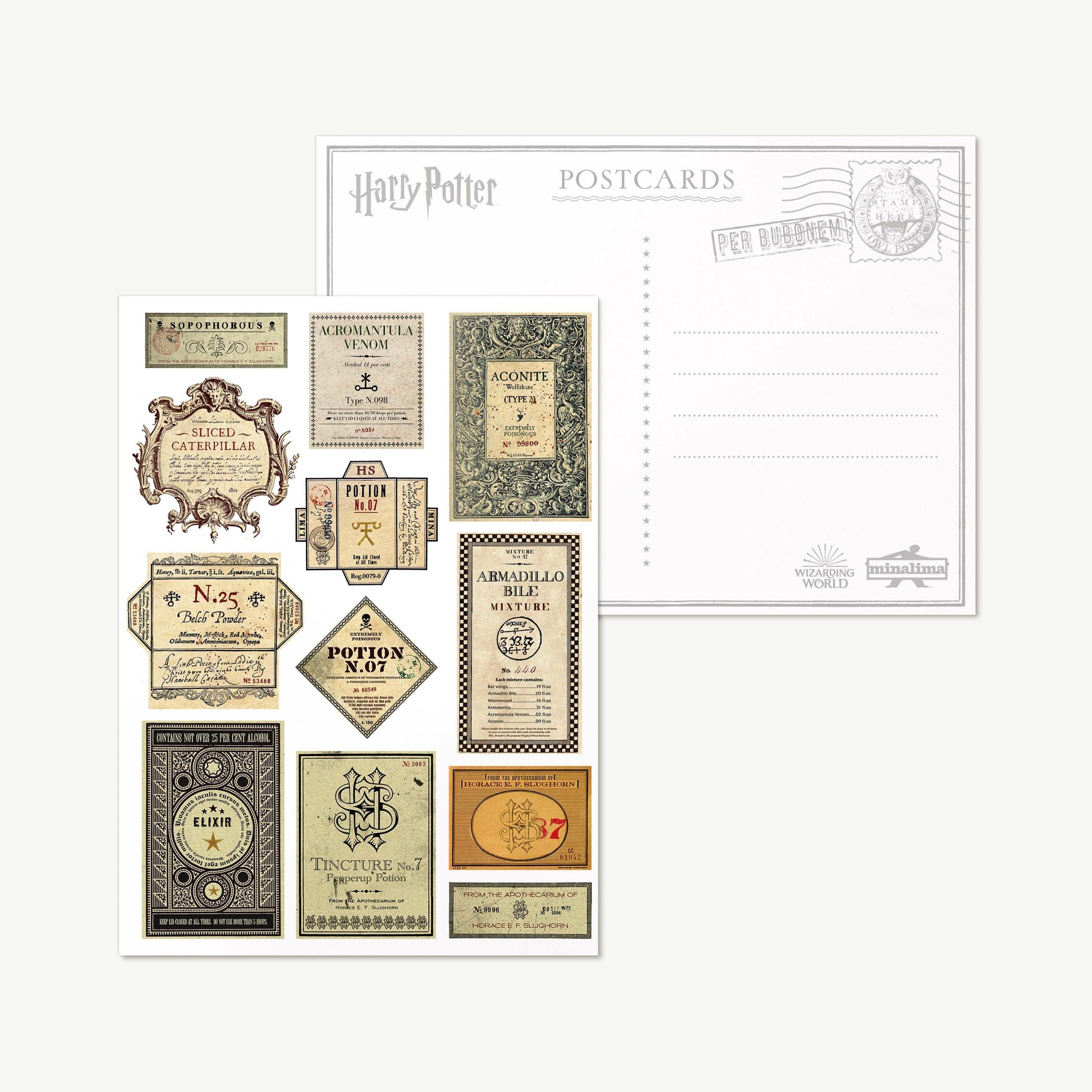 Lot de Cartes Postales - Série Poudlard - MinaLima HPC05(3)