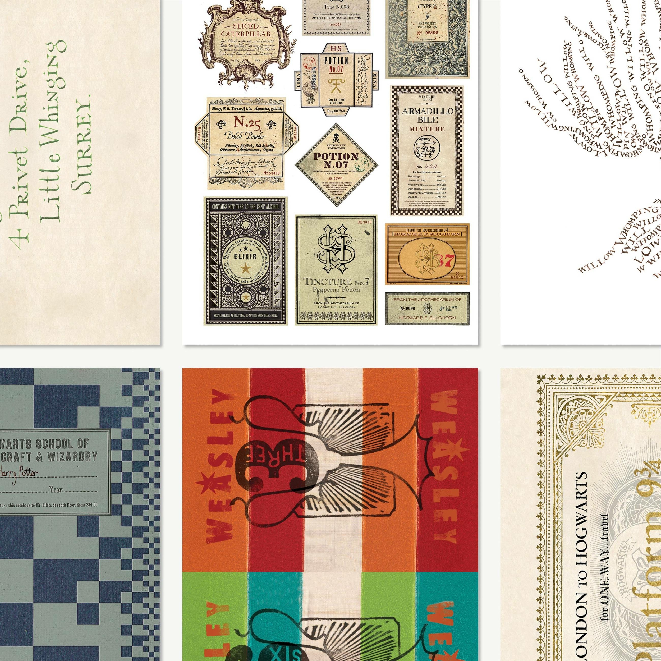 Lot de Cartes Postales - Série Poudlard - MinaLima HPC05(2)