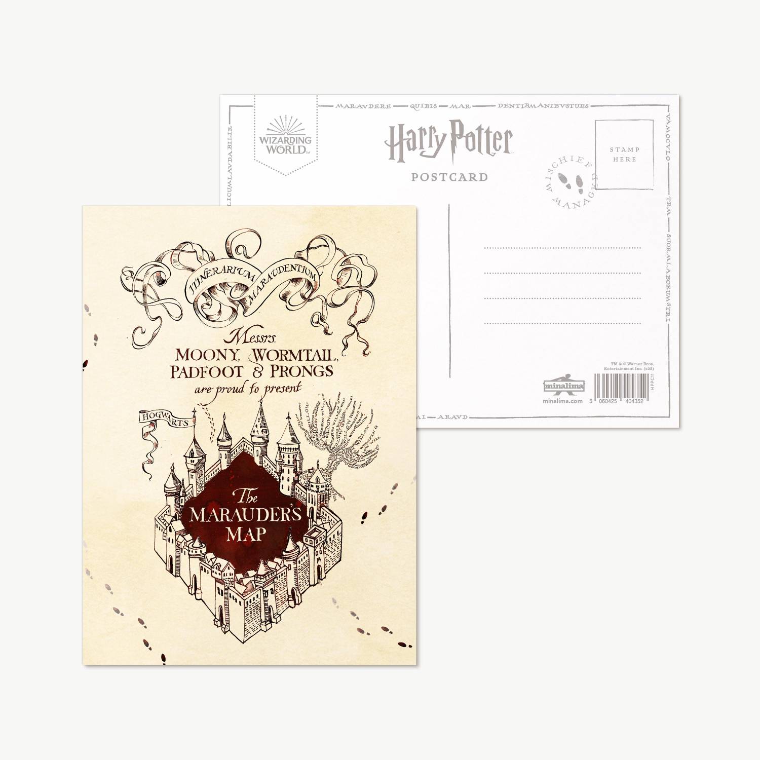 Carte postale - Carte du Maraudeur - La Couverture - MinaLima - Harry Potter HPPC11(1)