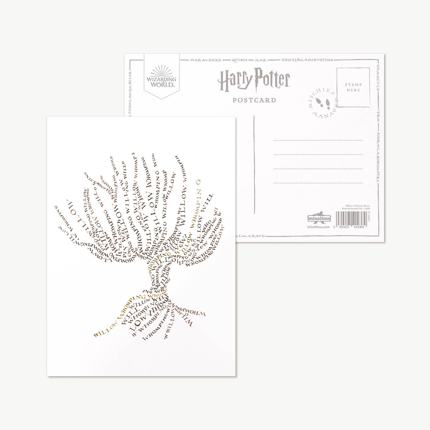 Carte postale - Carte du Maraudeur - Saule Cogneur - MinaLima - Harry Potter HPPC12(1)
