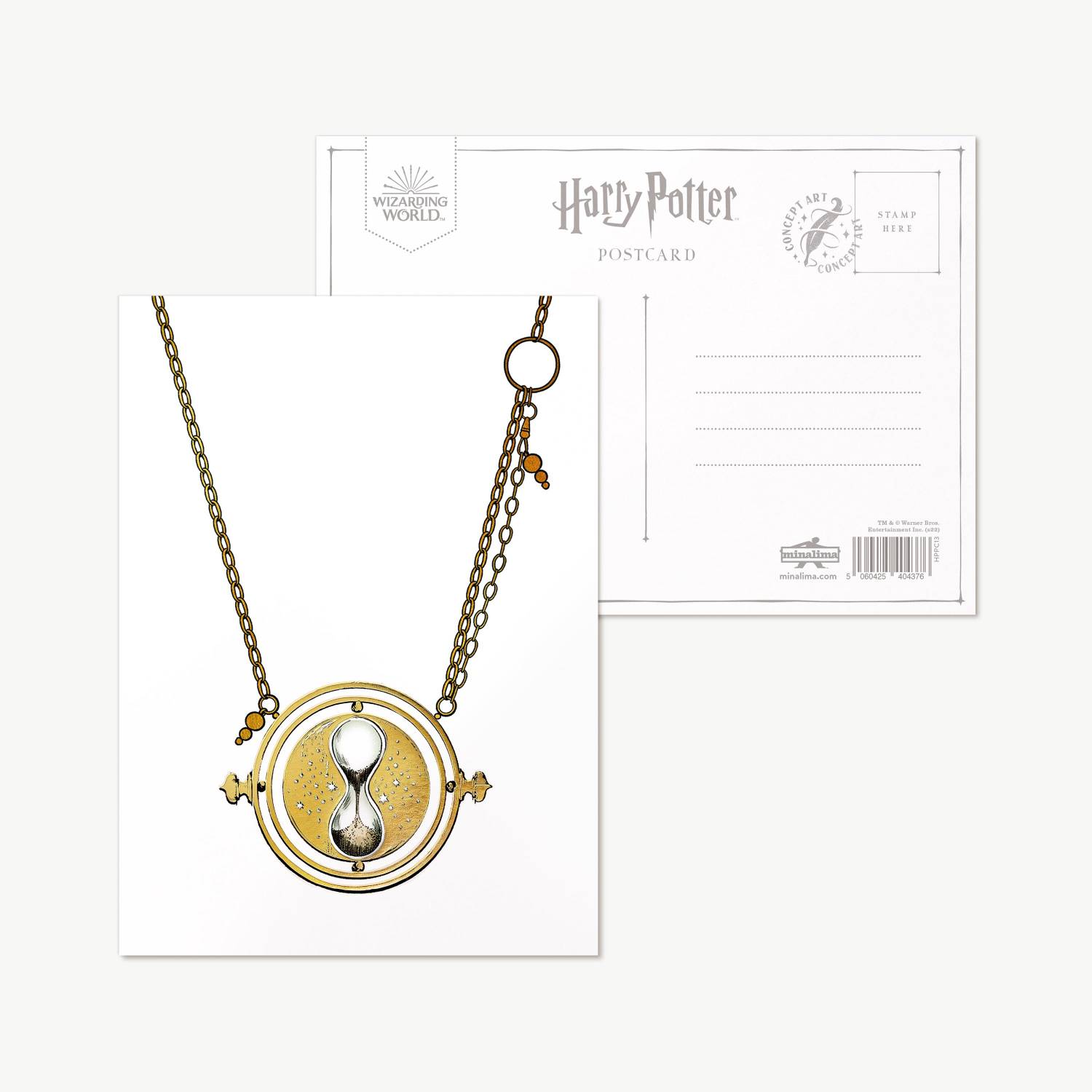 Carte postale - Retourneur de Temps de Hermione Granger - MinaLima - Harry Potter HPPC13(1)