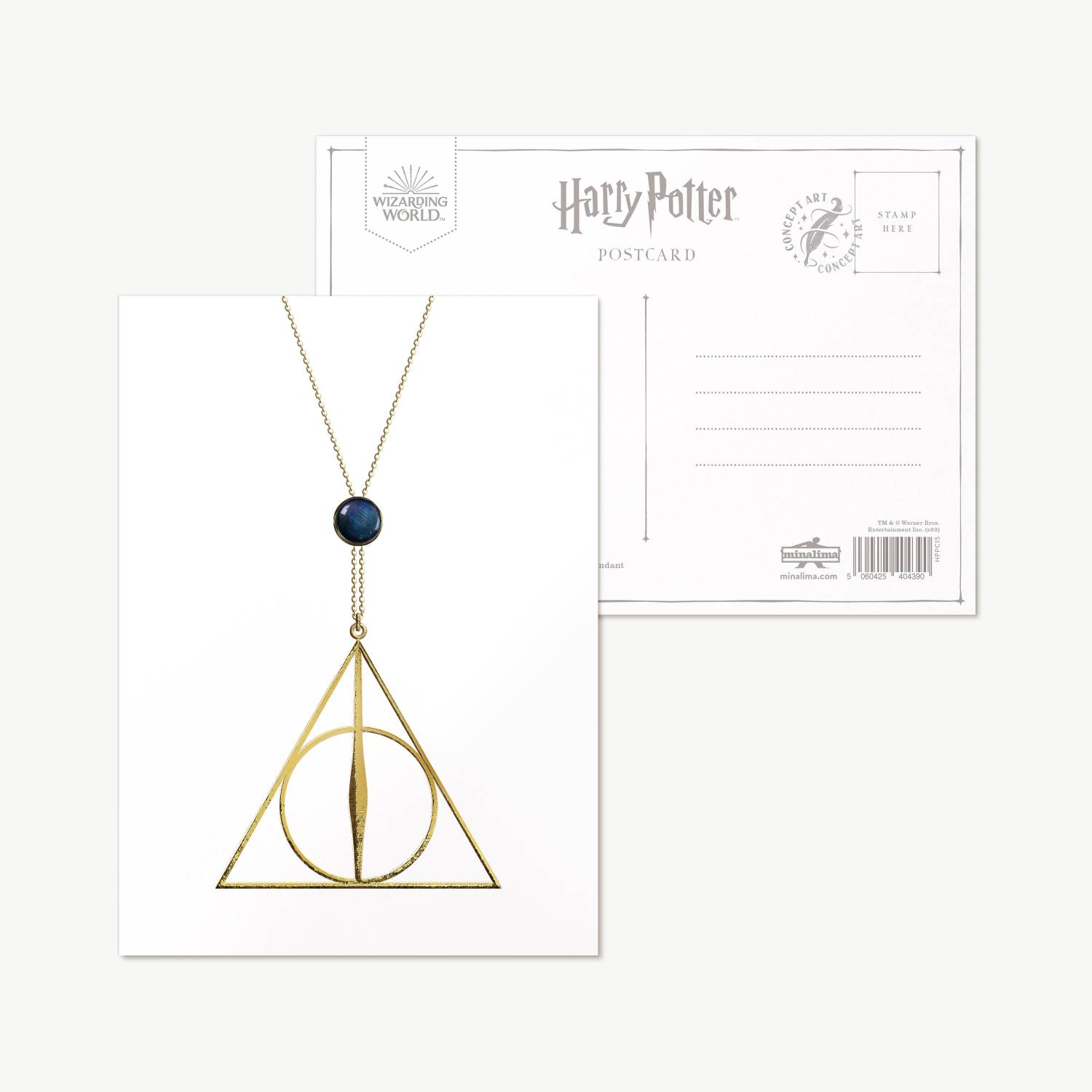 Carte postale - Collier Reliques de la Mort de Xenophillius Lovegood - MinaLima - Harry Potter HPPC15(1)