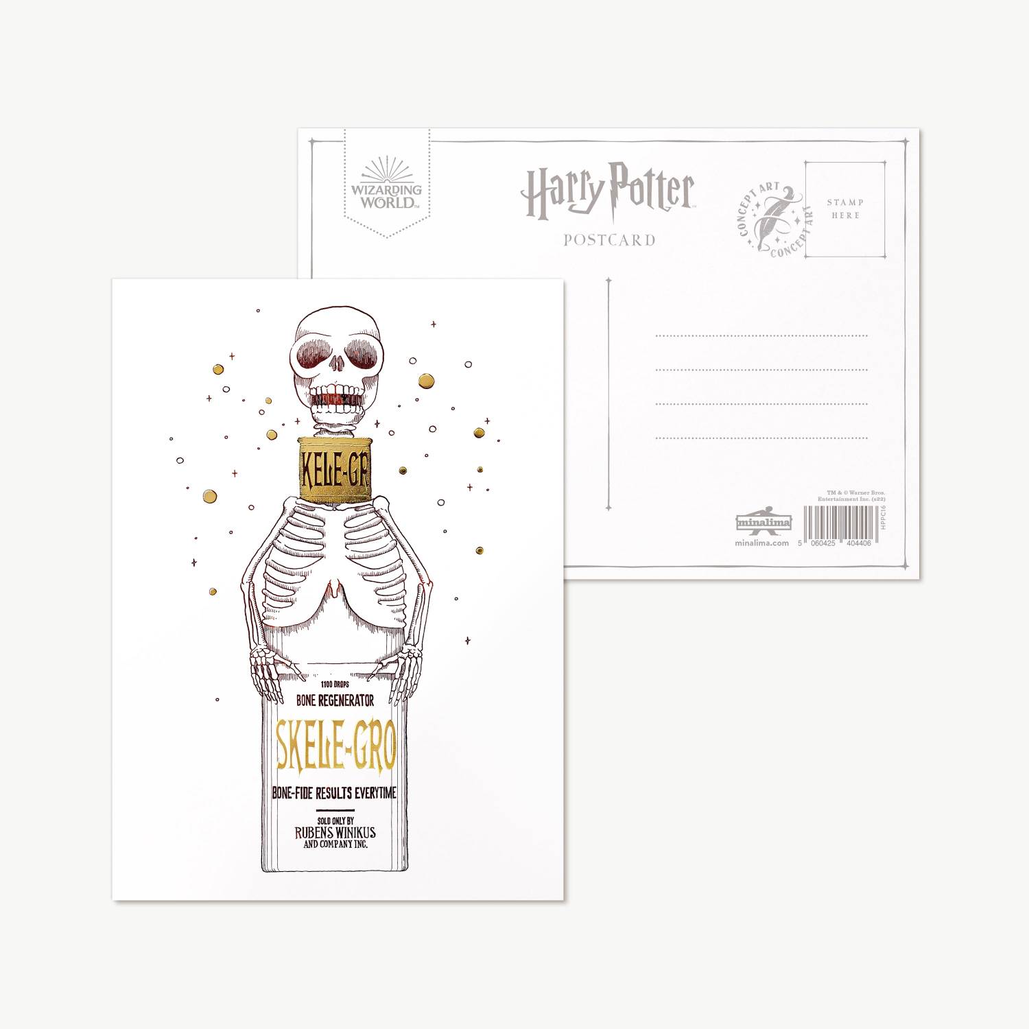 Carte postale - Potion Poussoss - Skele-Gro - MinaLima - Harry Potter HPPC16(1)