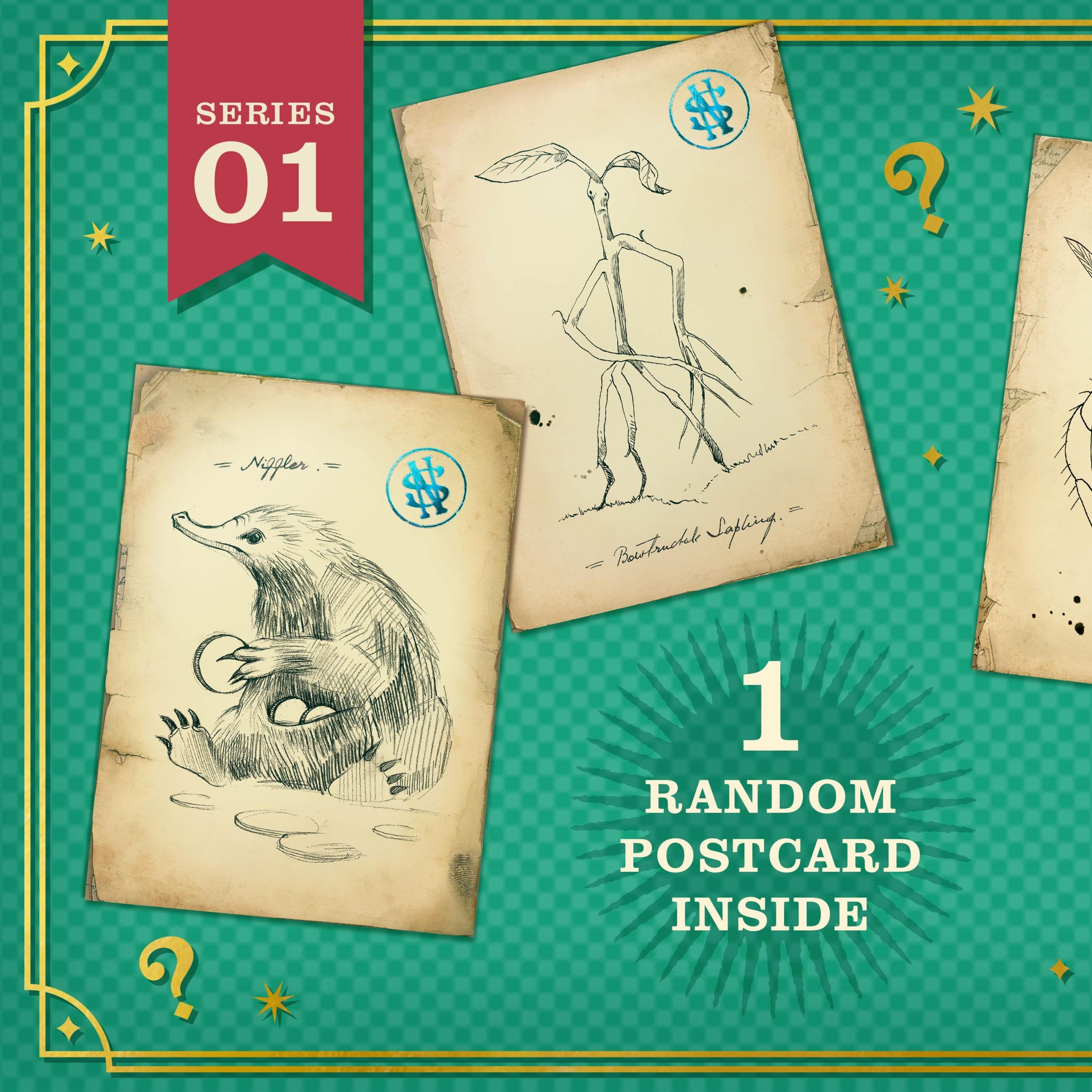 Carte postale mystère Série 1 - Journal de Terrain de Norbert Dragonneau - MinaLima - Animaux Fantastiques WWMPC01(2)