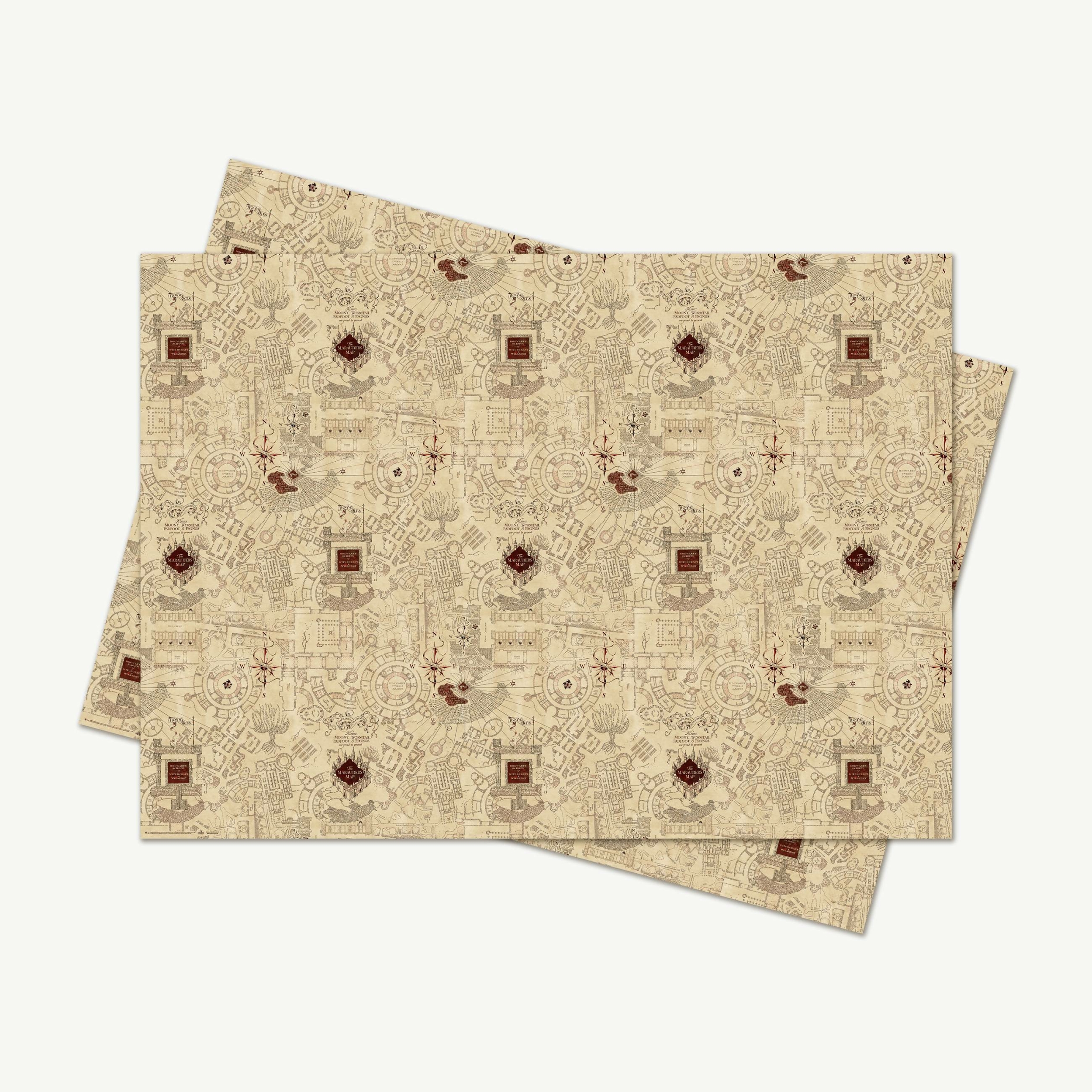 Papier cadeau - Carte du Maraudeur - MinaLima - Harry Potter HPGW03(3)