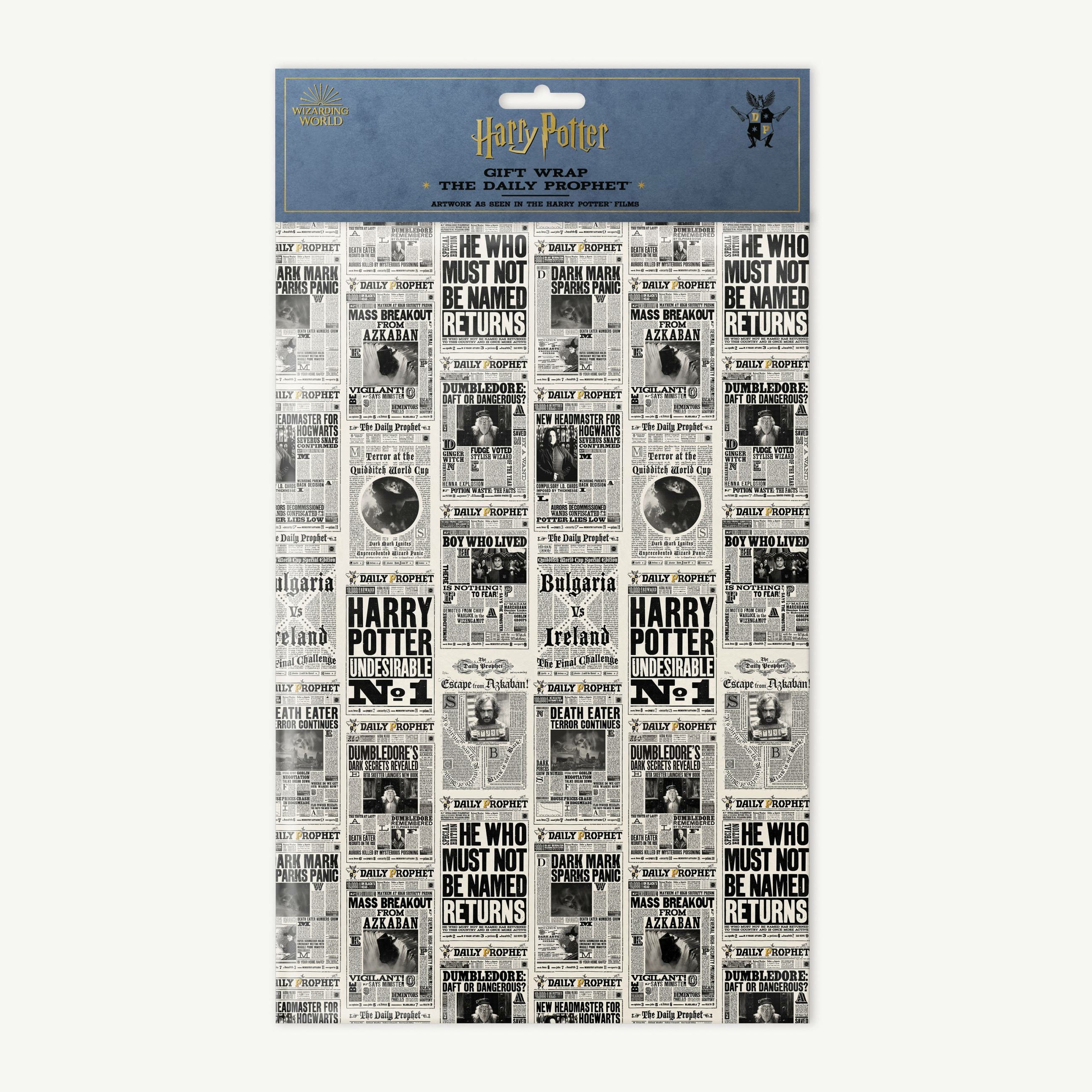 Papier cadeau - La Gazette du Sorcier - MinaLima - Harry Potter HPGW07(1)