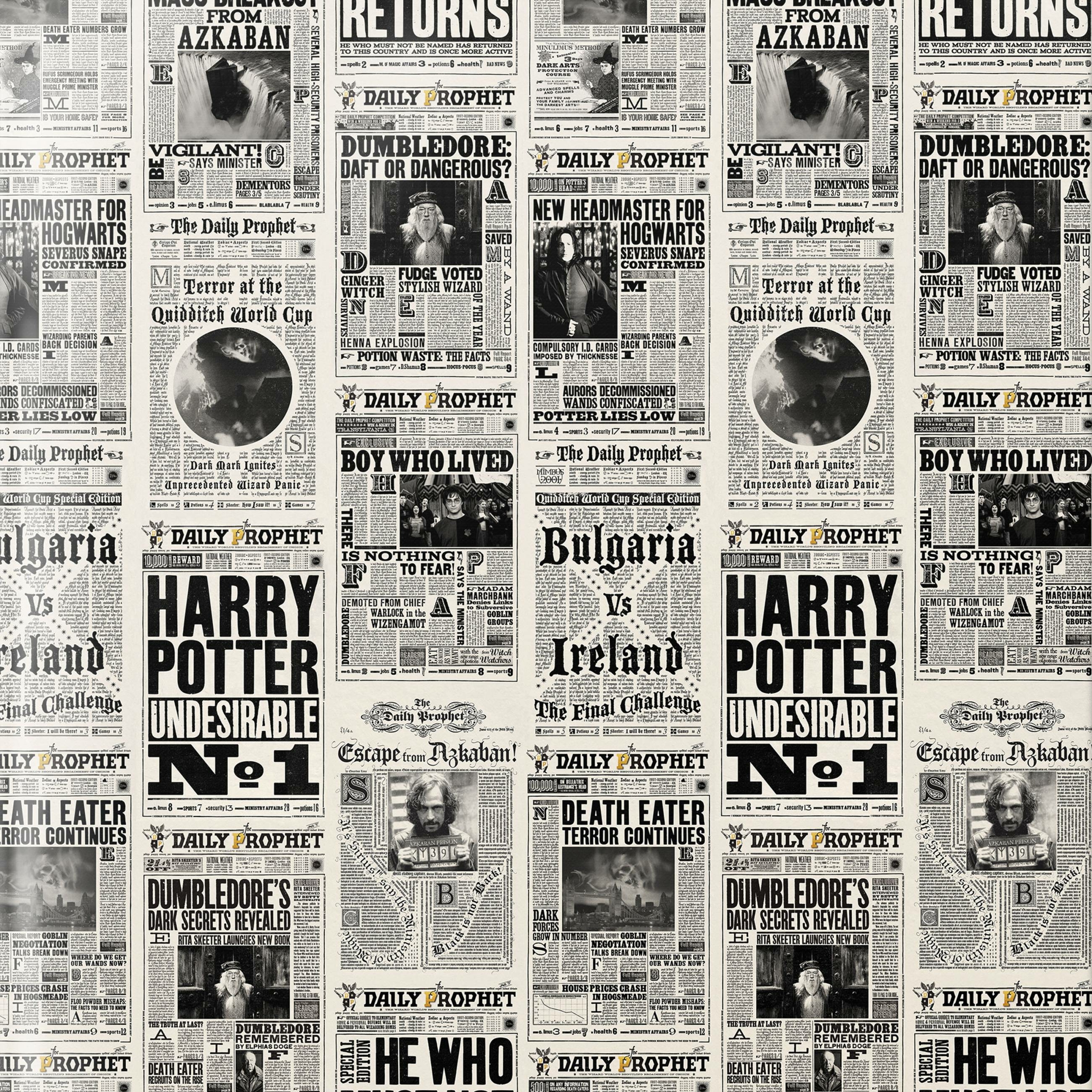 Papier cadeau - La Gazette du Sorcier - MinaLima - Harry Potter HPGW07(2)
