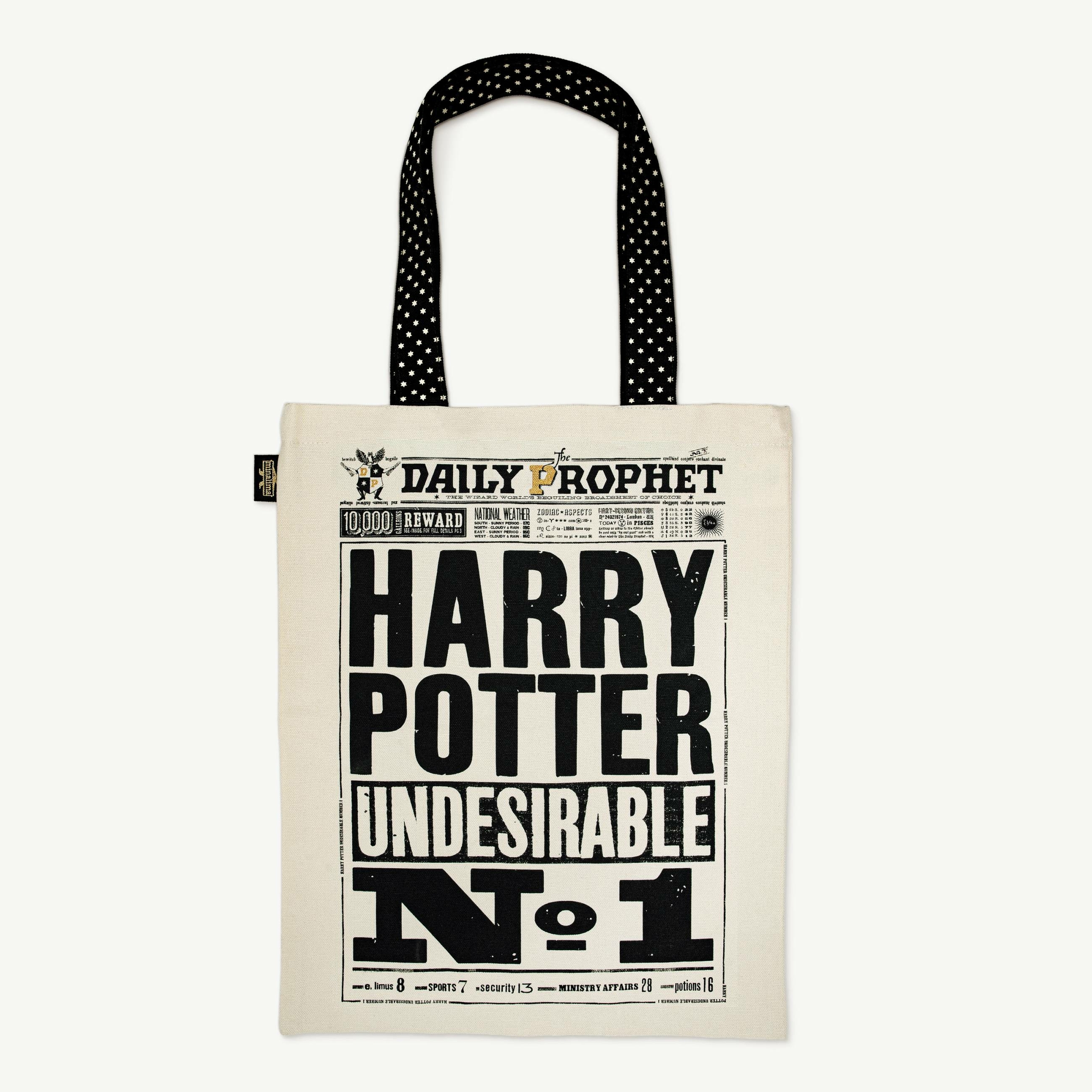 Tote bag Harry Potter Indésirable N°1 - La Gazette du Sorcier - MinaLima - Harry Potter HPTOTE11(2)