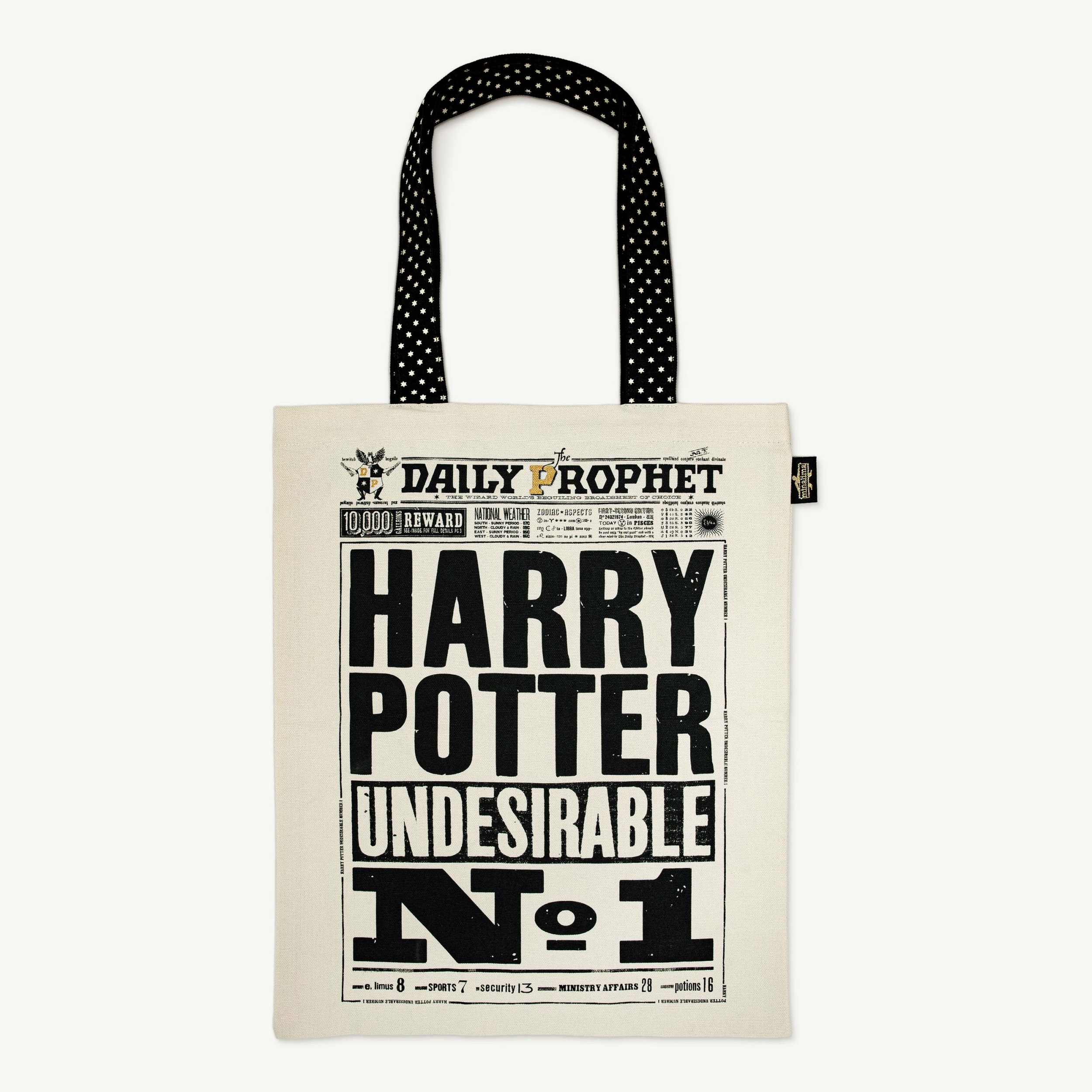 Tote bag Harry Potter Indésirable N°1 - La Gazette du Sorcier - MinaLima - Harry Potter HPTOTE11(1)