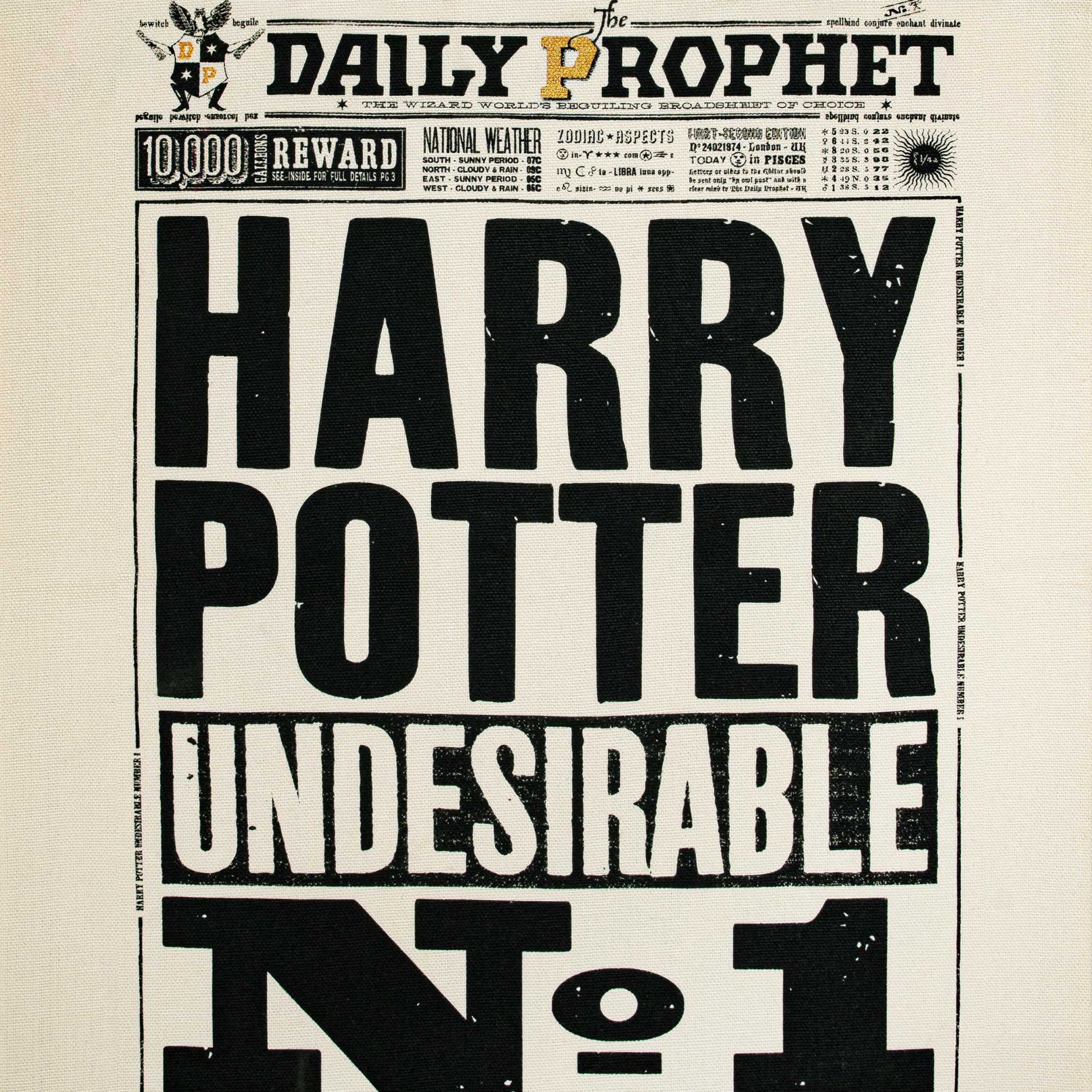 Tote bag Harry Potter Indésirable N°1 - La Gazette du Sorcier - MinaLima - Harry Potter HPTOTE11(3)