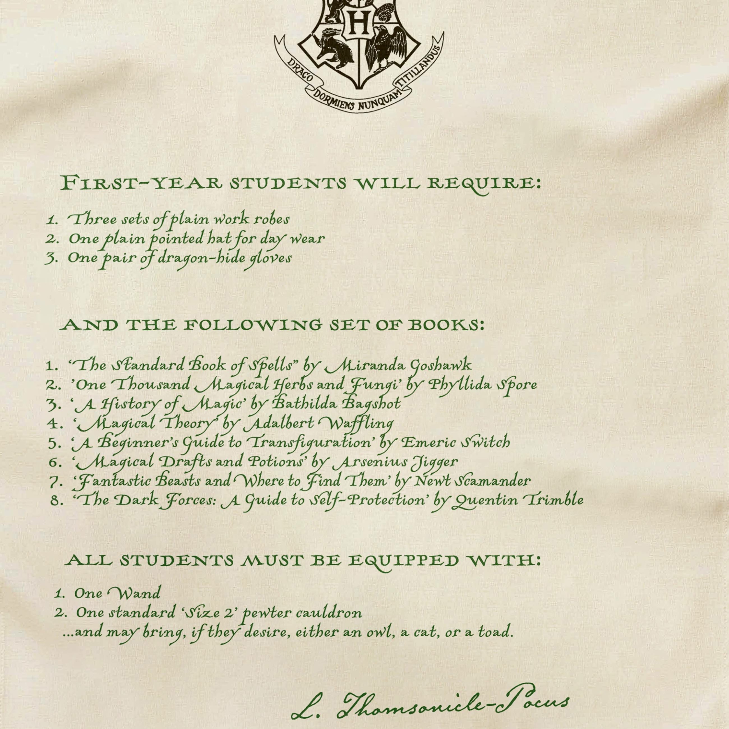 Lot de 2 Torchons Lettre dAdmission - Poudlard - MinaLima - Harry Potter HPT05(5)