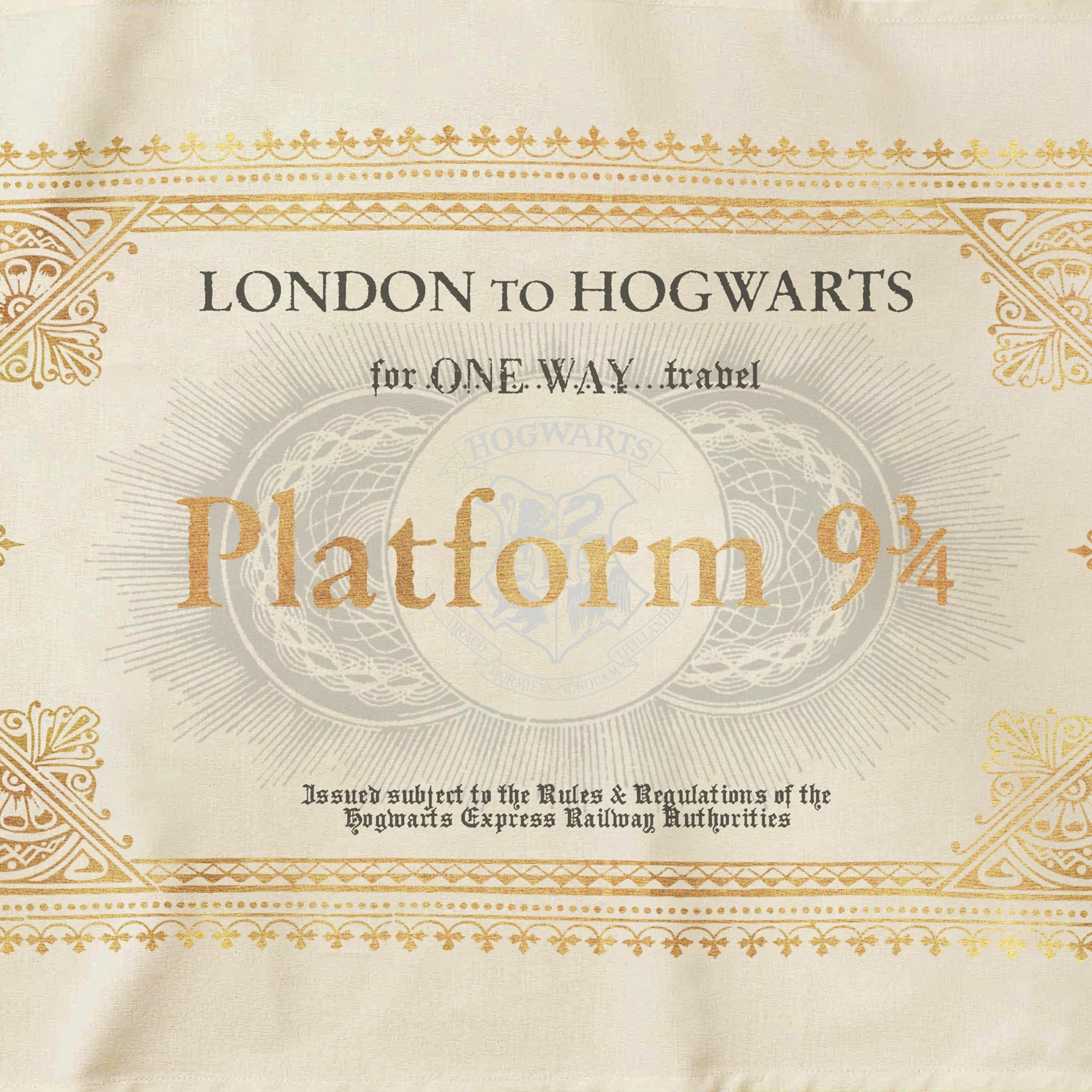 Torchon Ticket Poudlard Express - MinaLima - Harry Potter HPT06(2)