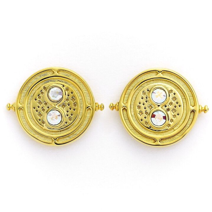 Boucles d'oreilles Retourneur de Temps argent plaqué or - Harry Potter HPSE100-G