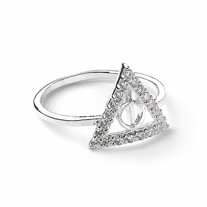 Bague Reliques de la Mort en Argent et Cristaux - Taille L - Harry Potter