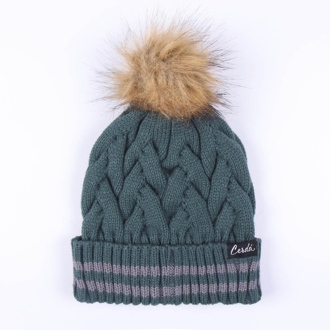 Bonnet enfant tricoté à pompon Serpentard - Harry Potter 2200009659(2)