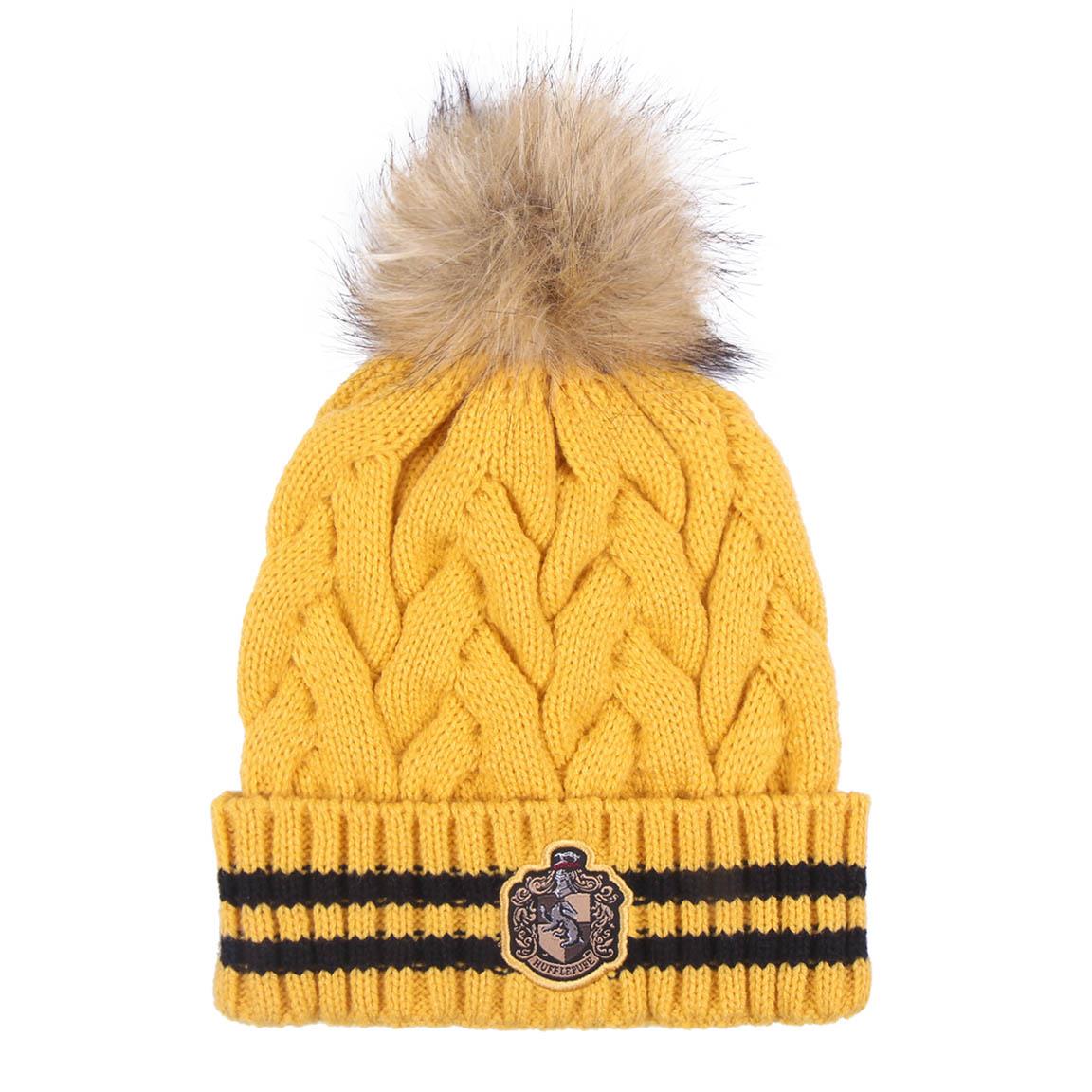 Bonnet enfant tricoté à pompon Poufsouffle - Harry Potter 2200009660(1)