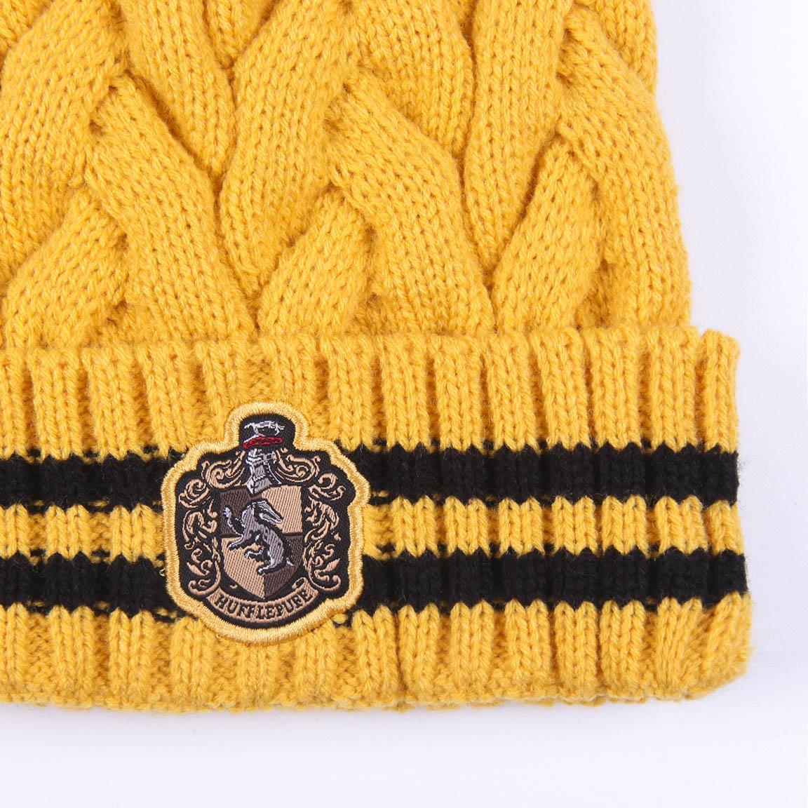 Bonnet enfant tricoté à pompon Poufsouffle - Harry Potter 2200009660(3)