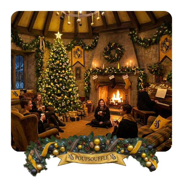 décoration de noël poufsoufle