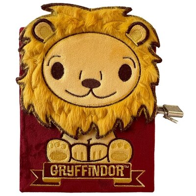 Journal intime en peluche Gryffondor avec cadenas et clé 404189 1