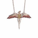 Collier Fumseck argent 925e plaqué or rose avec cristaux EHPSN113 (1)