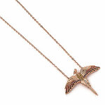 Collier Fumseck argent 925e plaqué or rose avec cristaux EHPSN113 (2)