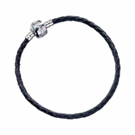 Bracelet à charms en cuir noir L-20cm EHP0029-XS (1)