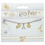 Bracelet de 3 charms - Vif dOr, Reliques de la Mort, Retourneur de Temps - Harry Potter HPCB0466(3)