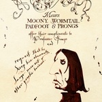 Carte postale - Carte du Maraudeur - Message au Professeur Rogue - MinaLima - Harry Potter HPPC10(2)
