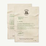Lot de 2 Torchons Lettre d'Admission - Poudlard - MinaLima - Harry Potter HPT05(1)